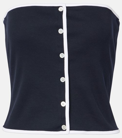 Valley cotton-blend tube top
