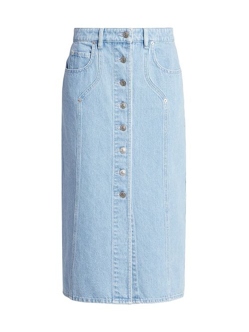 Women's Vandy Denim Button-Front Skirt - Light Blue