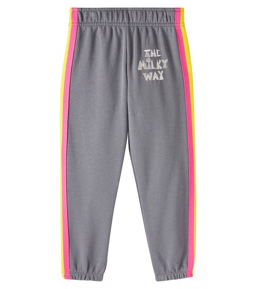 Embroidered cotton jersey sweatpants