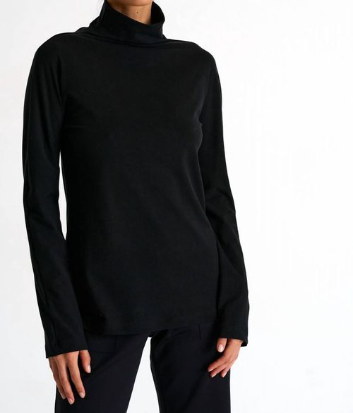 Classic Turtleneck Top In Caviar