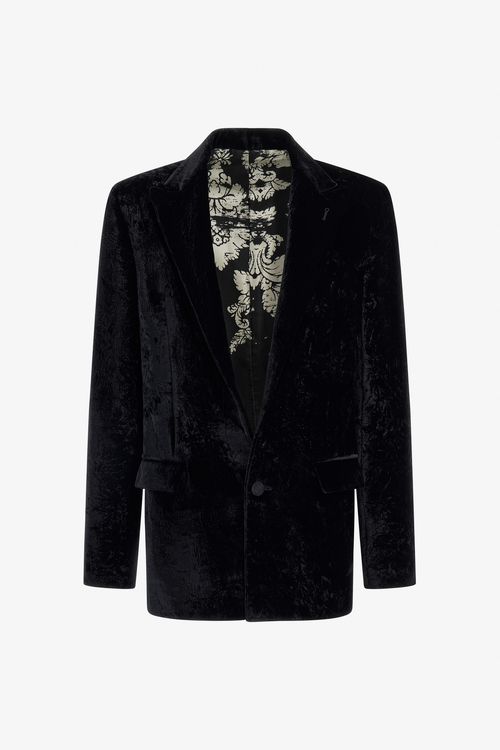 Blazer With Broccato Print