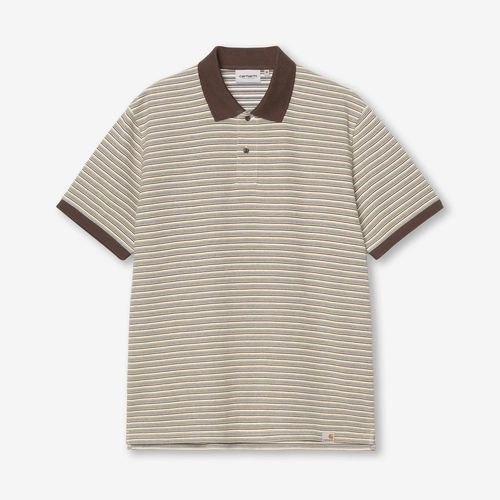 Carhartt WIP Short Sleeve Dion Polo - Dion Stripe, Wax - unisex