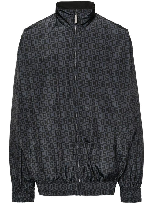 Reversible logo-print jacket - Black