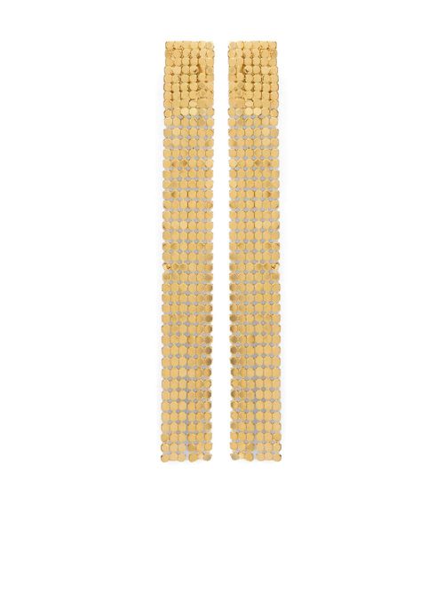 Mesh-design clip-on earrings - Gold