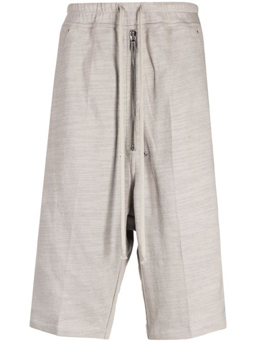 Eyelet-detailing drop-crotch shorts - Grey