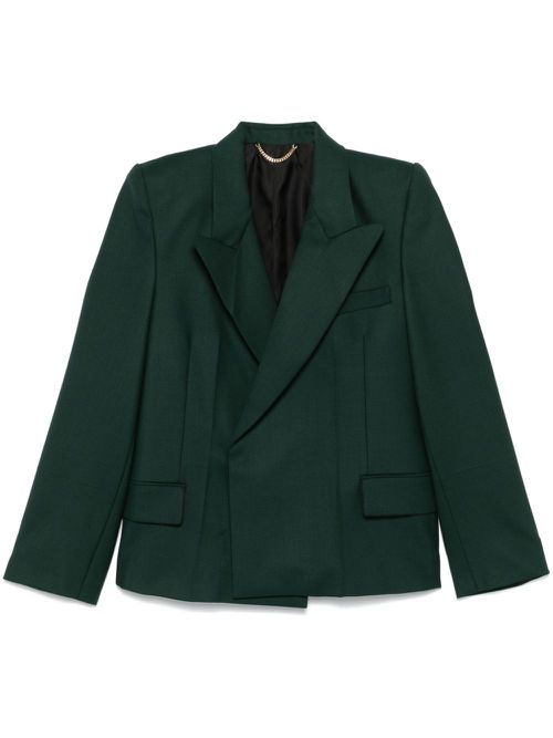 Pointed-shoulder blazer - Green