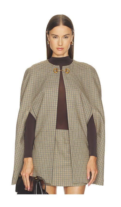 SANS FAFF Argyle Cape in Brown. XS. Also in