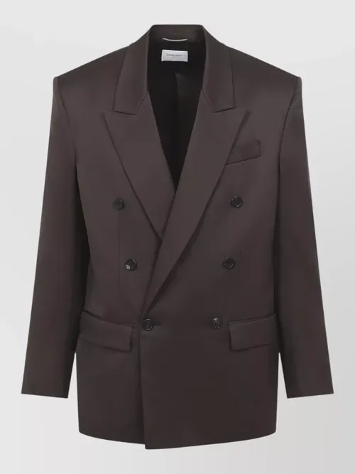 Saint Laurent - double breasted silk tailored jacket