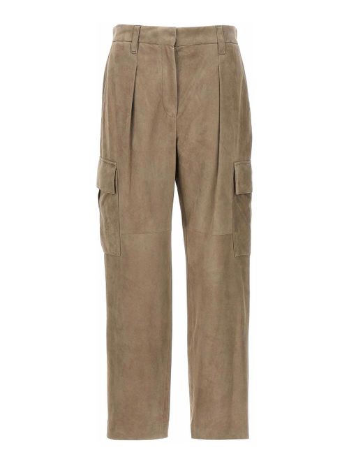 Suede Pants Zip Pockets