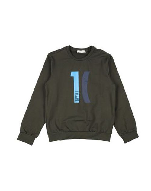 Kid Boy Sweatshirt Dark green Size 10 Cotton, Elastane