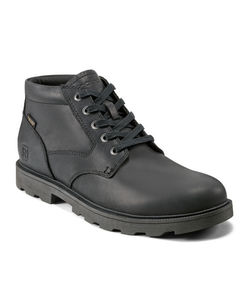 Men's Seamus Waterproof Casual Lace-Up Boots - Black Leather