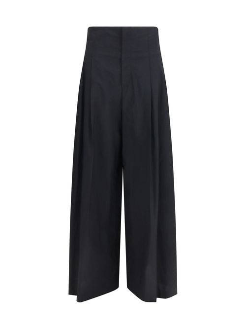 Tech Cotton Poplin Trousers — Black
