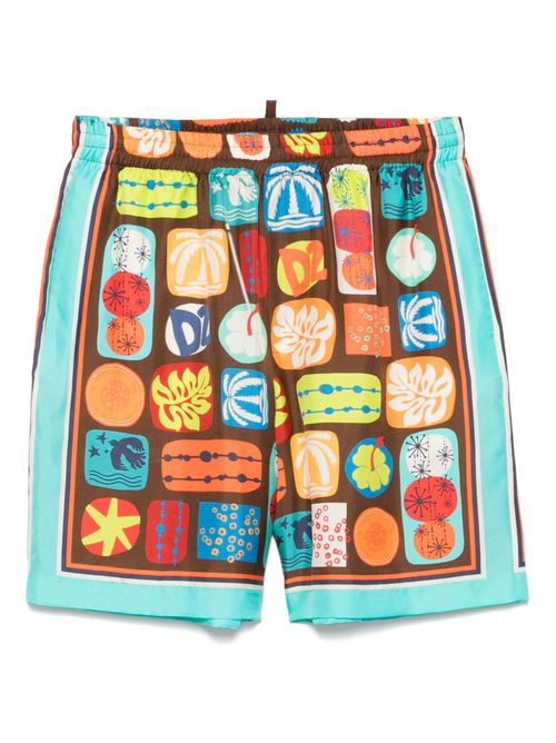 DSQUARED2 elastic-waistband shorts - Blue