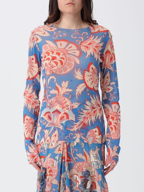 Top Woman color Gnawed Blue