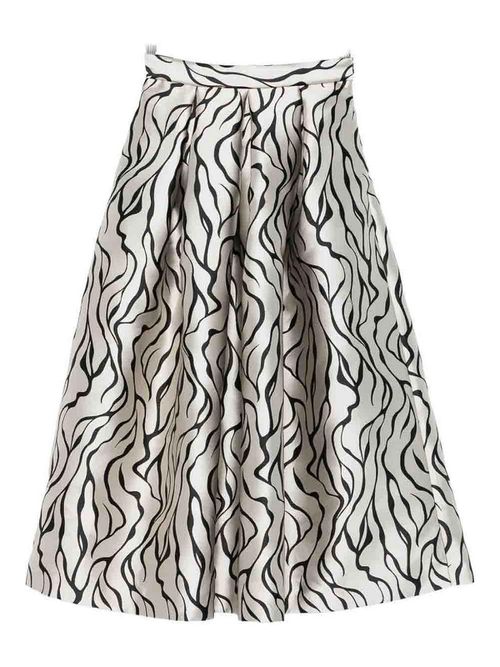 Printed Midi Skirt