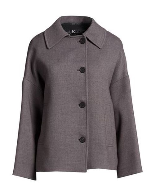 Woman Coat Grey Size 6 Polyester, Viscose, Elastane