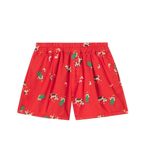 Farm Adventure printed cotton shorts