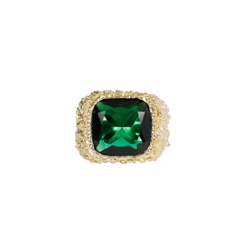 Large Square Emerald Ring