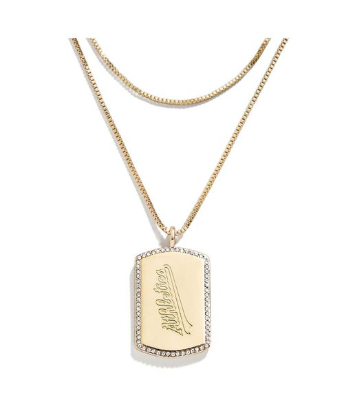 X Baublebar Athletics Dog Tag Necklace - Gold