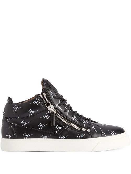 Kriss signature-logo sneakers - Black