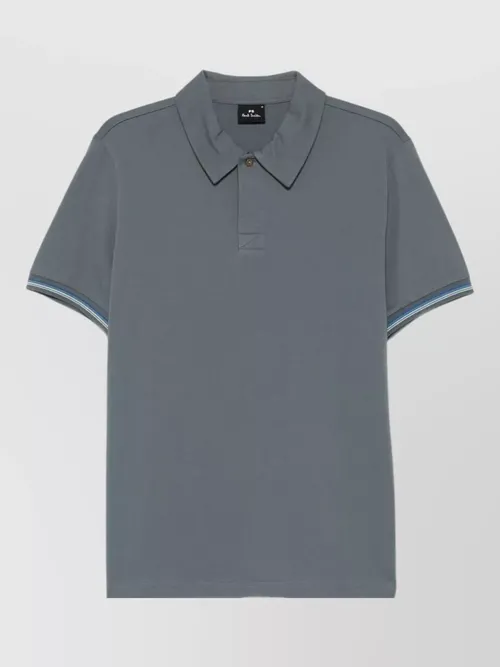 Paul Smith - polo shirt striped detail ribbed cuff