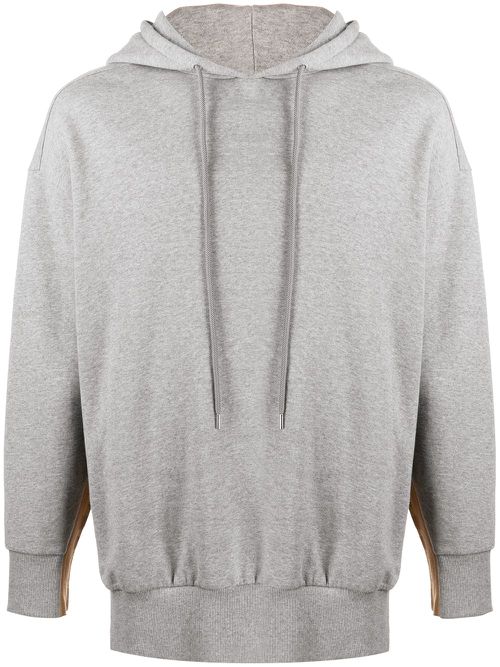 Logo tape hoodie - Grey