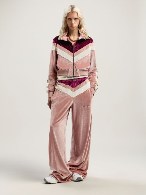 Colorblock Chenille Track Pants Woman  Soft Pink