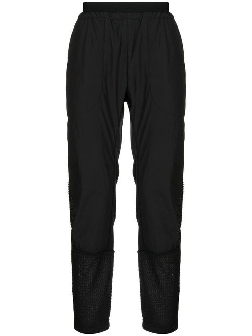 Fleece-panel trousers - Black