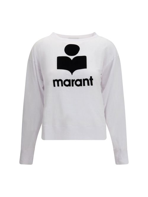 Logo-Embroidered Linen Sweatshirt — White