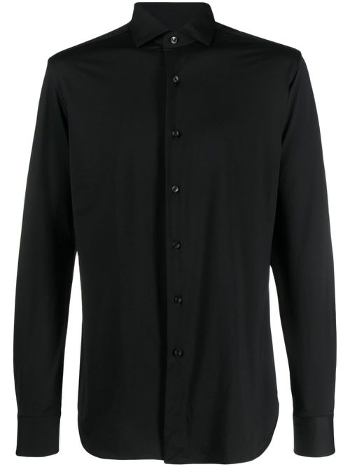 Long-sleeve button-up shirt - Black