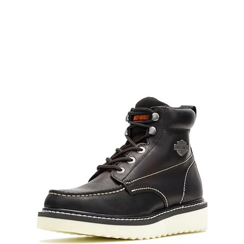 Harley-Davidson Men's Beau Leather Motorcycle Casual Wedge Boot