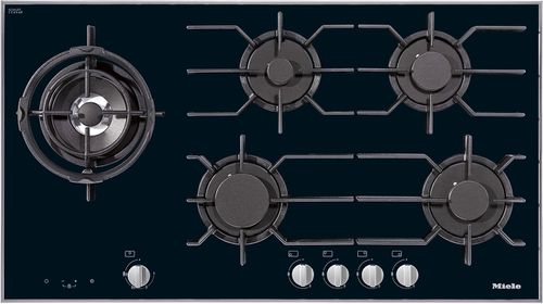 37-Inch Natural Gas Cooktop in Black Glass