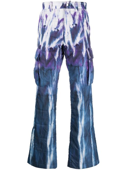 Tie-dye quilted trousers - Purple