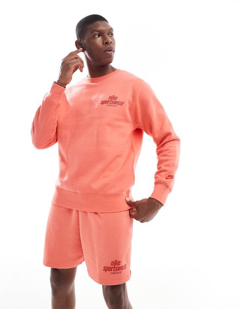 Sportswear logo sweatshirt in orange