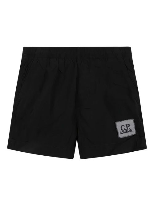 C.P. Company Kids logo-patch swim shorts - Black
