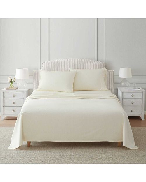 Stripe Plain Cotton Percale Sheet Set