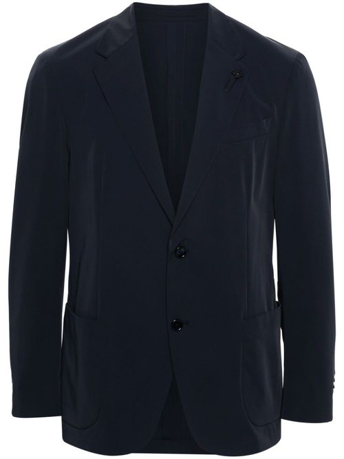 Taffeta single-breasted blazer - Blue