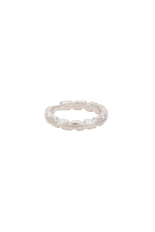 Martine Ali Stacking Groove Ring in Silver - Metallic Silver.  7 also in