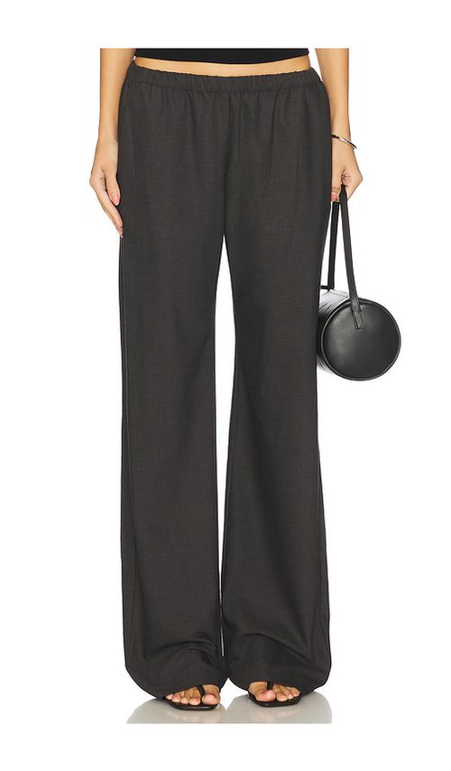 Enza Costa Everywhere Suit Pant in Black. - 2 also