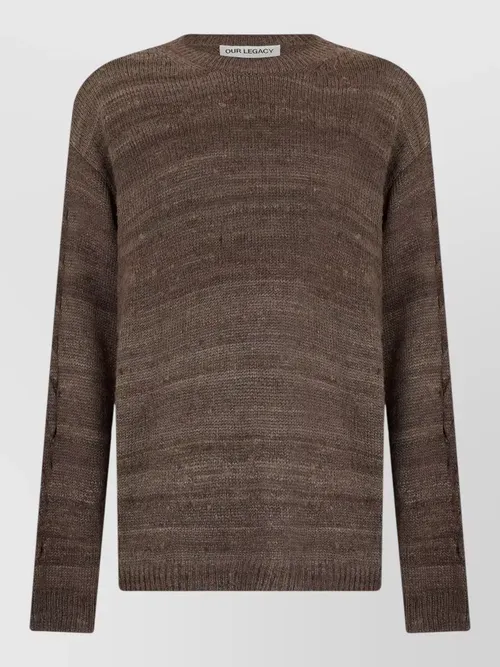 Our Legacy - silk crew neck striped knit sweater