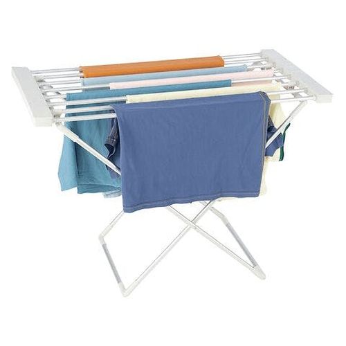 Homefront Electric Heated Clothes Horse Rail Airer Dryer 130W - Indoor Portable Free Standing - Energy Efficient, Low Energy
