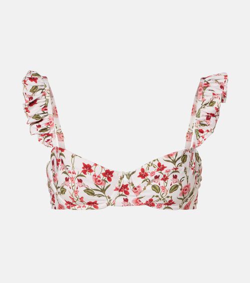 Kiwi floral bikini top