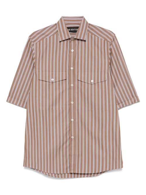 The Editor striped shirt - Brown