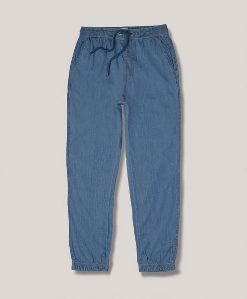 Men's Medium Wash Chambray Denim Chambray Pant
