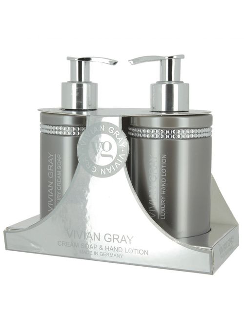 Set Crystals Vivian Gray: Grey Crystals Moisturizing Hand Lotion 250 ml + Grey Crystals Liquid Cleansing Soap