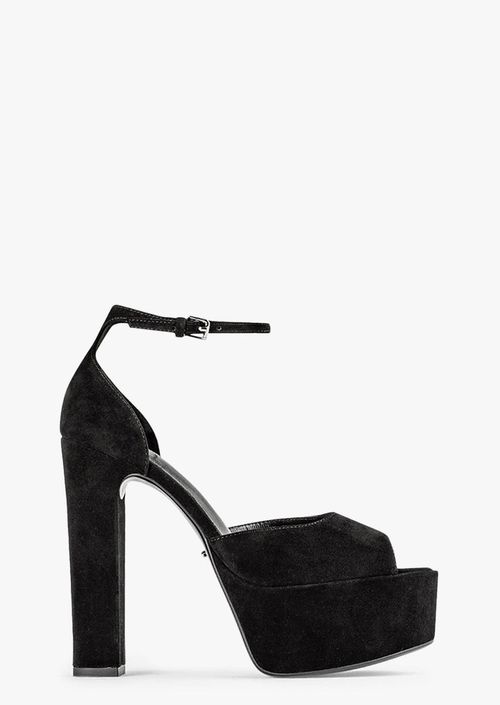Jayze Black Suede Heels
