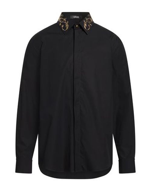 Man Shirt Black Size 34 Cotton