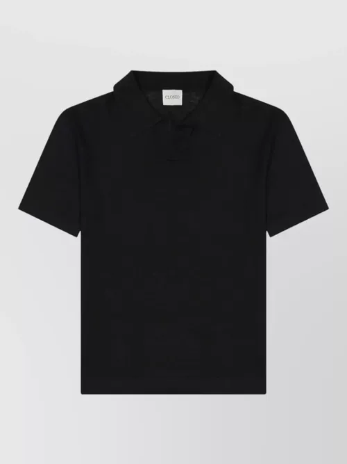 Closed - short sleeve polo shirt straight cut