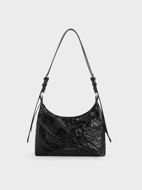 Lark Crinkle-Effect Hobo Bag