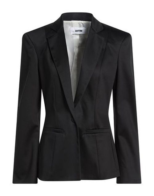 Woman Blazer Black Size 8 Cotton, Elastane